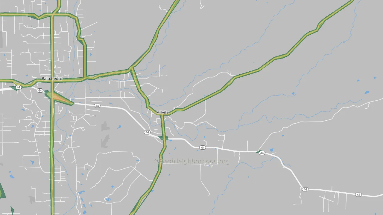 96062, CA Map of Noise Levels in 96062