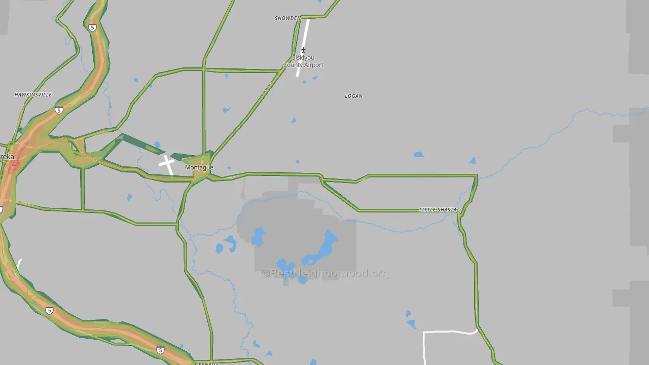 96064, CA Map of Noise Levels in 96064