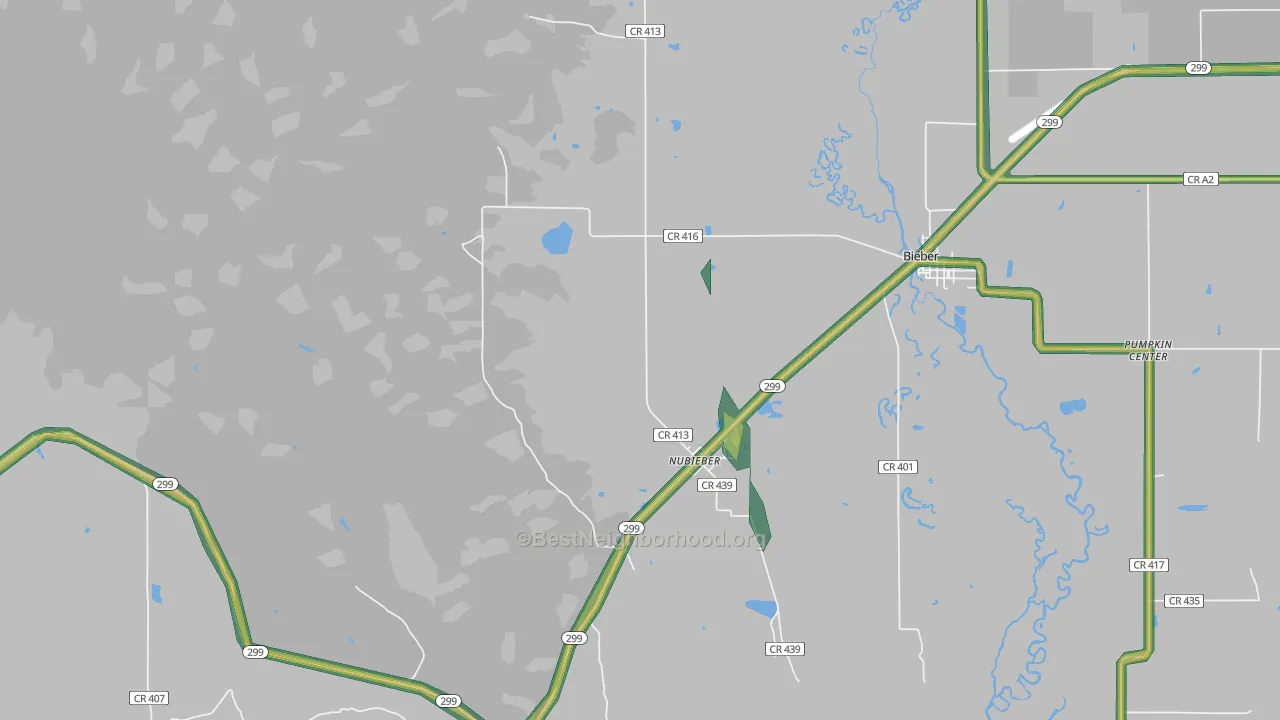 96068, CA Map of Noise Levels in 96068