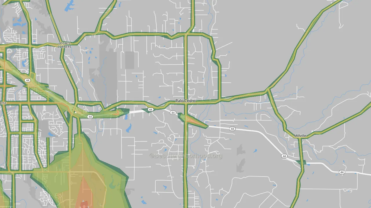 96073, CA Map of Noise Levels in 96073