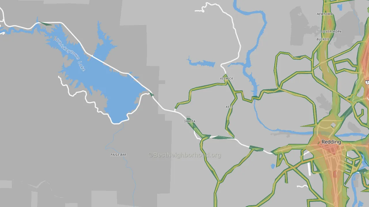 96087, CA Map of Noise Levels in 96087