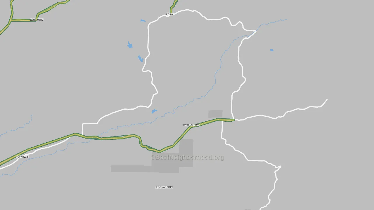 96096, CA Map of Noise Levels in 96096