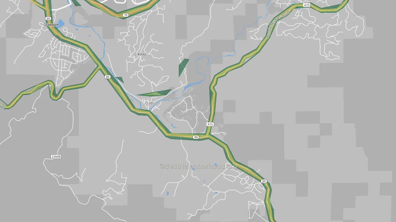 96106, CA Map of Noise Levels in 96106