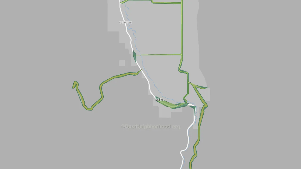96107, CA Map of Noise Levels in 96107