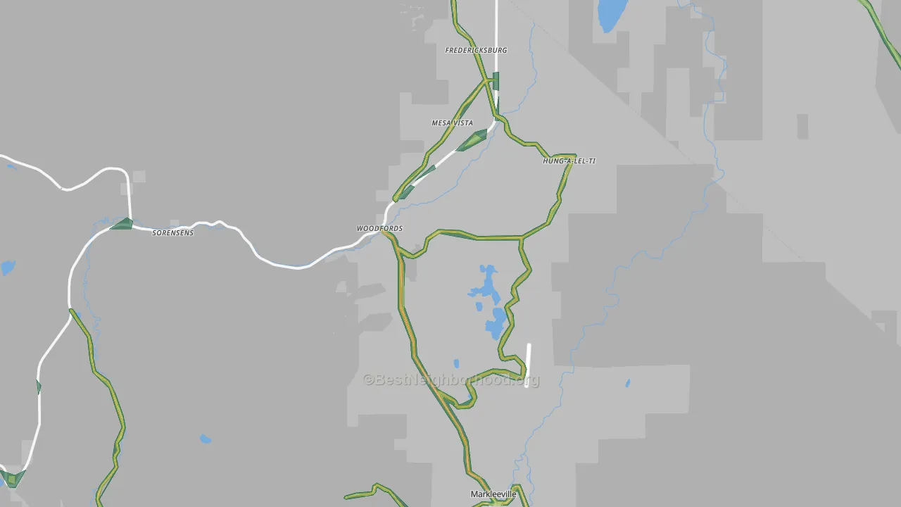 96120, CA Map of Noise Levels in 96120