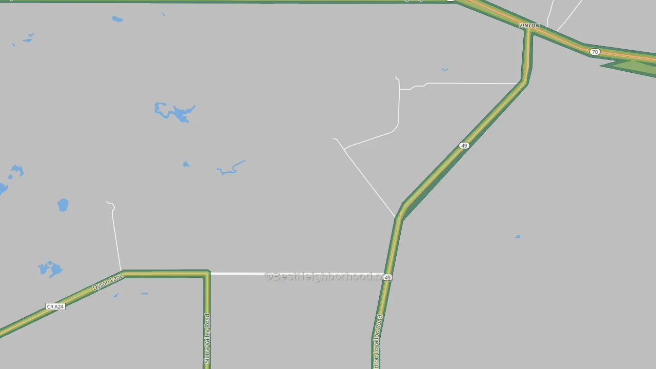 96135, CA Map of Noise Levels in 96135