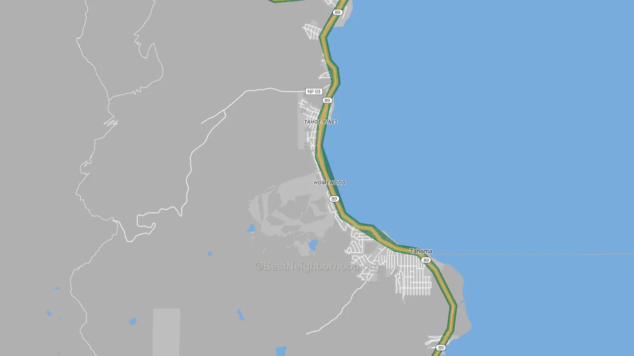 96141, CA Map of Noise Levels in 96141