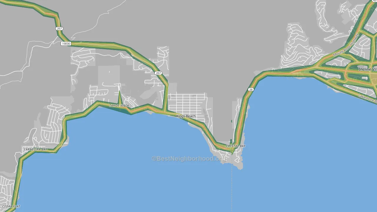 96143, CA Map of Noise Levels in 96143