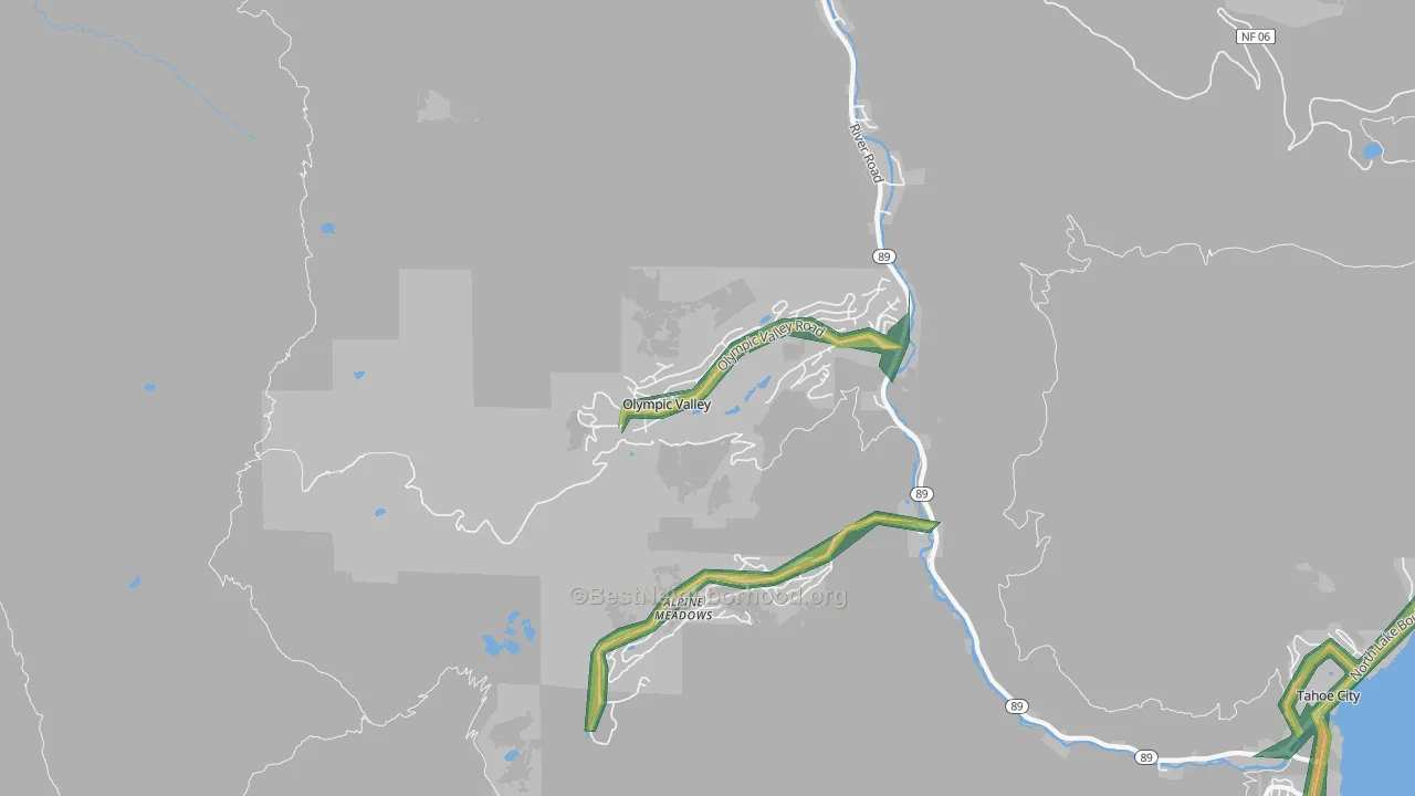 96146, CA Map of Noise Levels in 96146