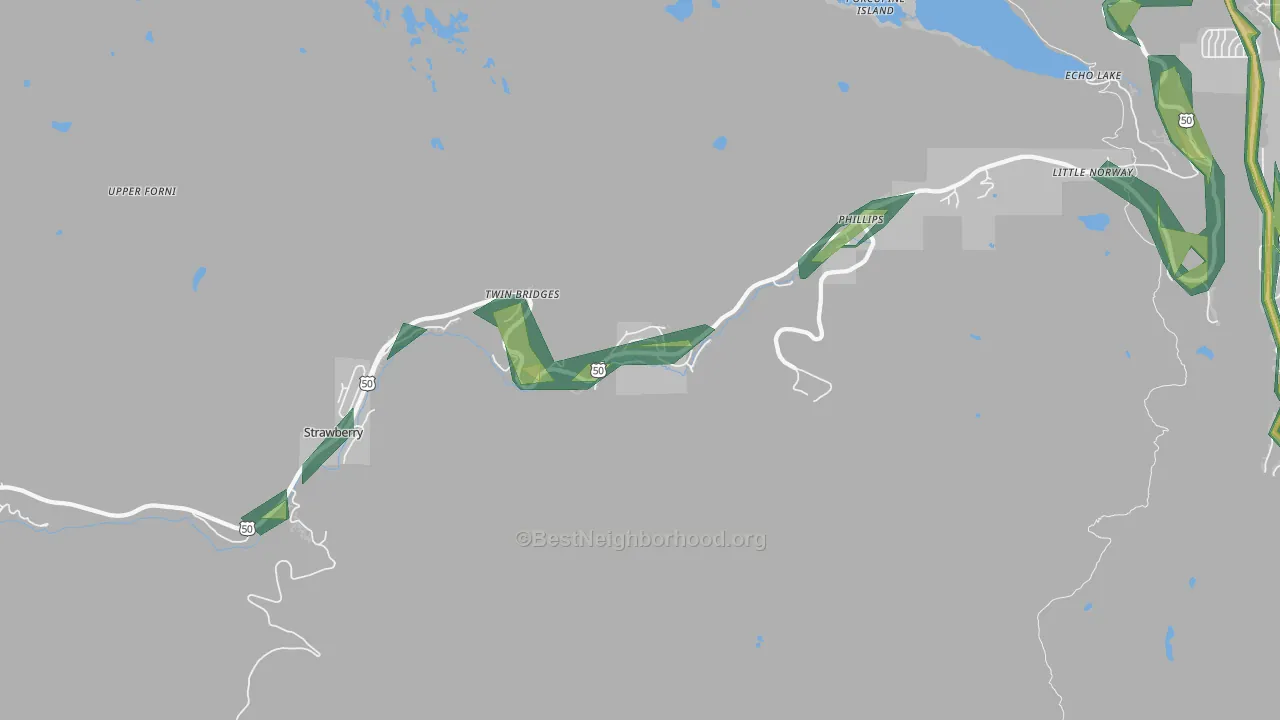 96155, CA Map of Noise Levels in 96155