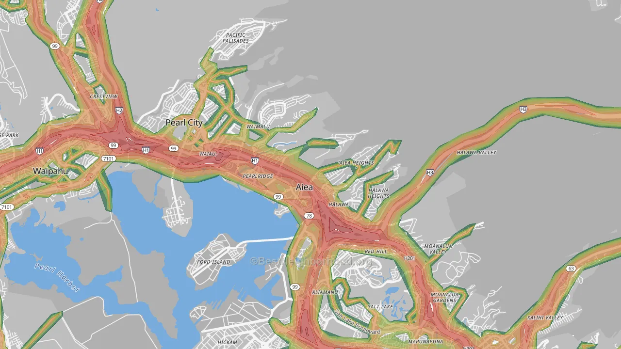 96701, HI Map of Noise Levels in 96701
