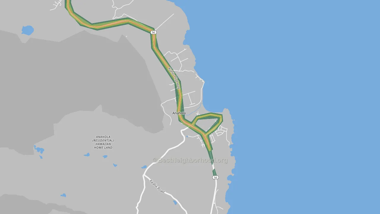 96703, HI Map of Noise Levels in 96703