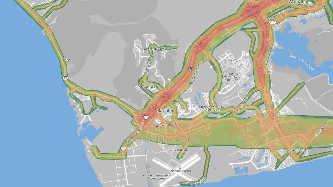 96707, HI Map of Noise Levels in 96707