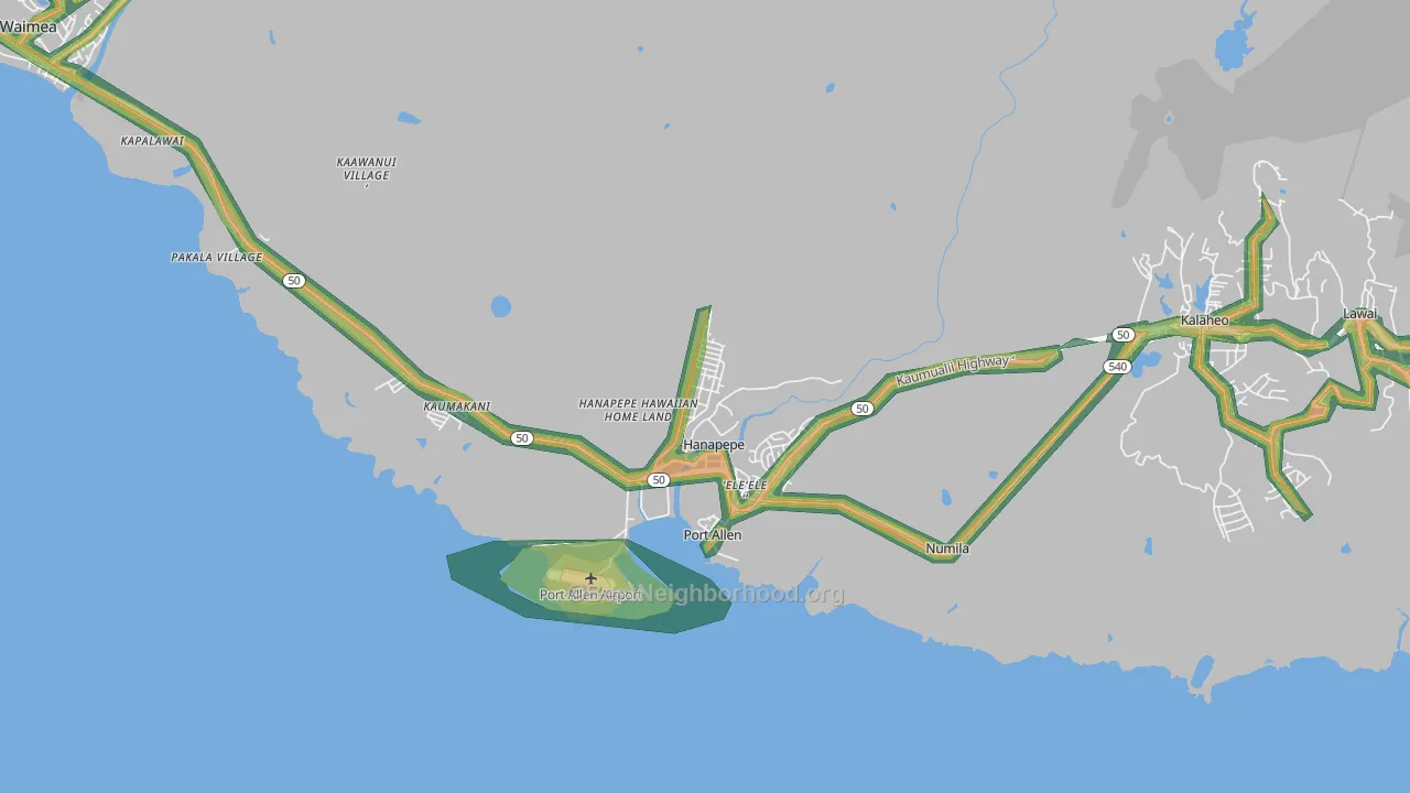 96716, HI Map of Noise Levels in 96716