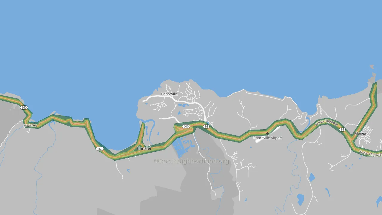 96722, HI Map of Noise Levels in 96722