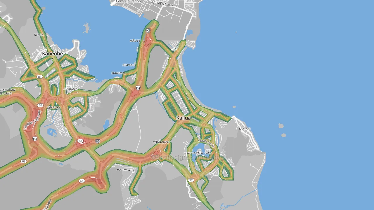 96734, HI Map of Noise Levels in 96734