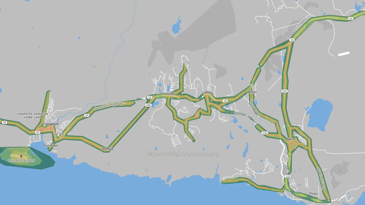 96741, HI Map of Noise Levels in 96741