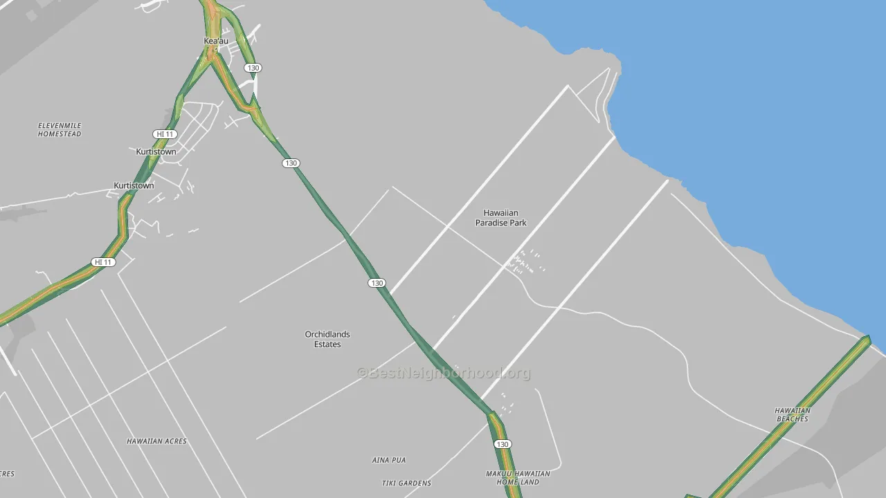96749, HI Map of Noise Levels in 96749