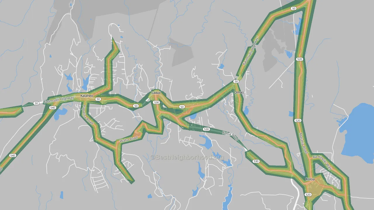 96765, HI Map of Noise Levels in 96765