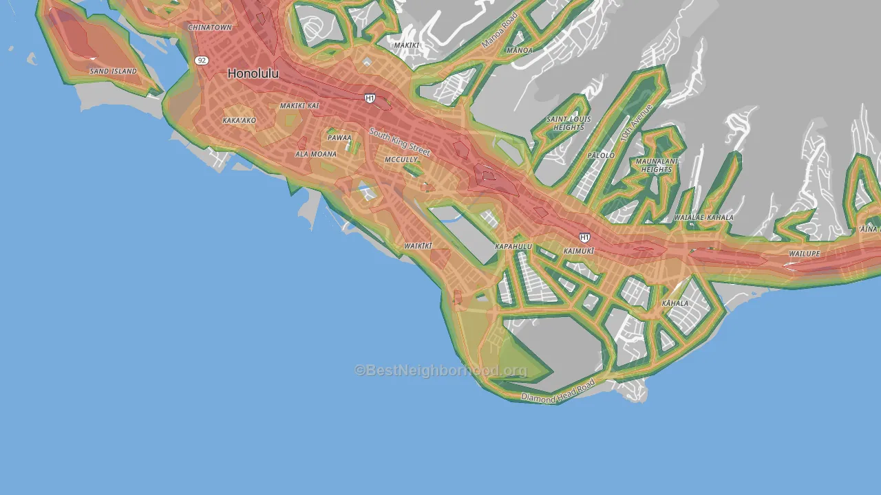96815, HI Map of Noise Levels in 96815