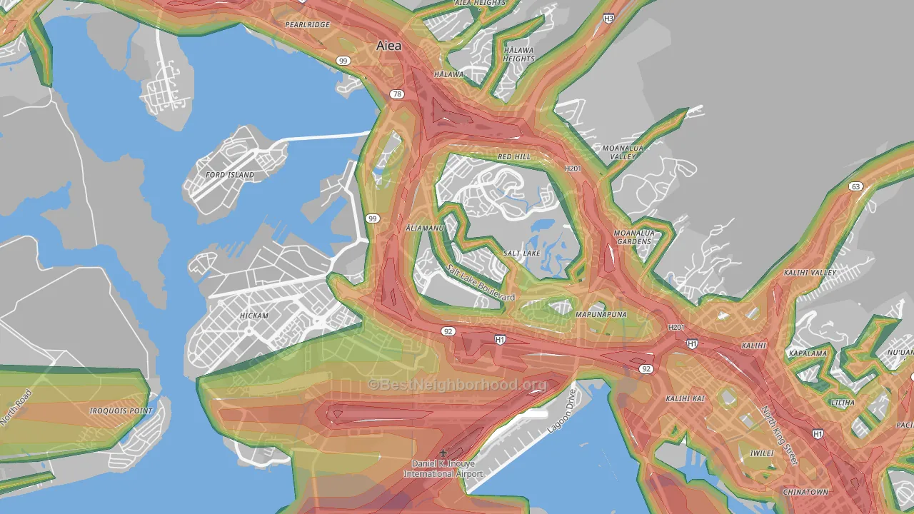 96818, HI Map of Noise Levels in 96818