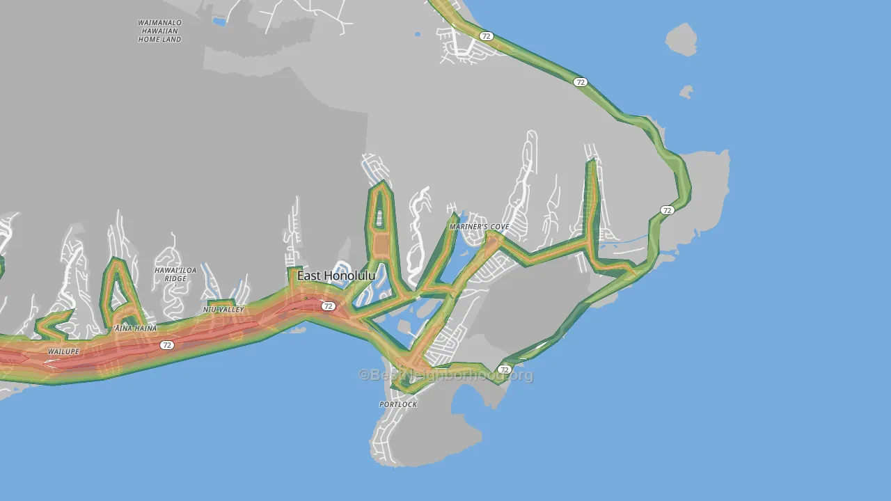 96825, HI Map of Noise Levels in 96825