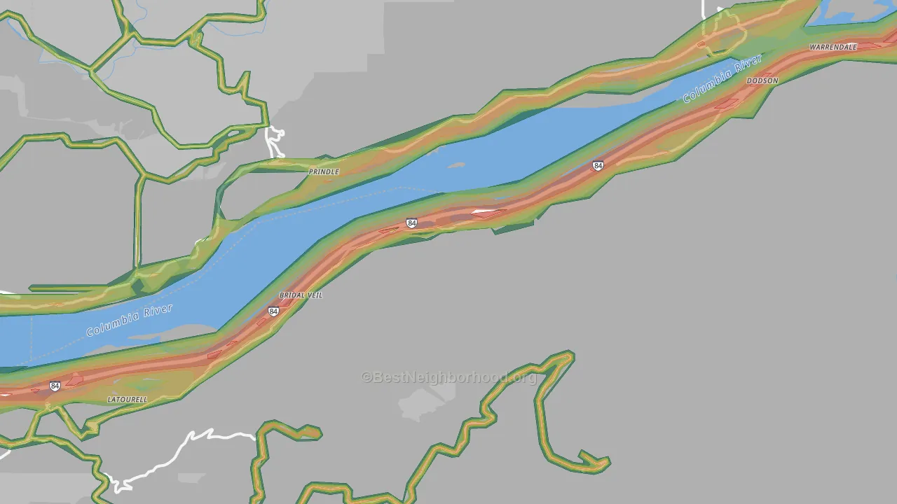 97010, OR Map of Noise Levels in 97010