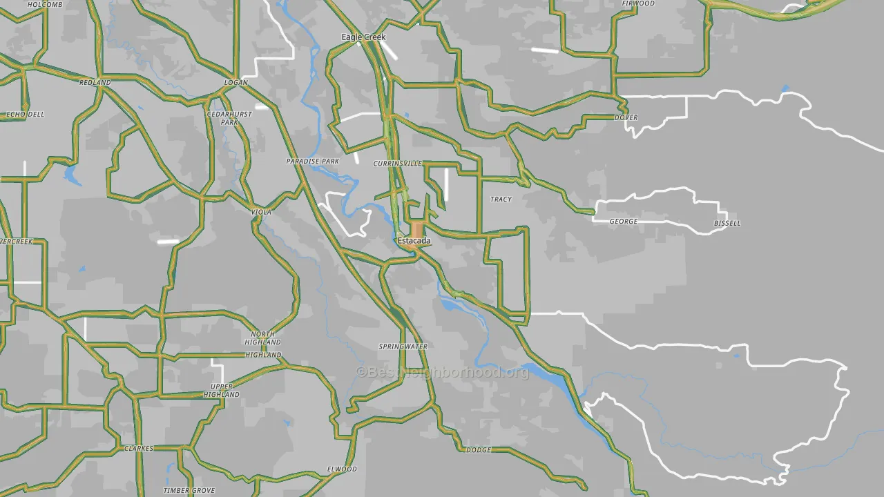 97023, OR Map of Noise Levels in 97023