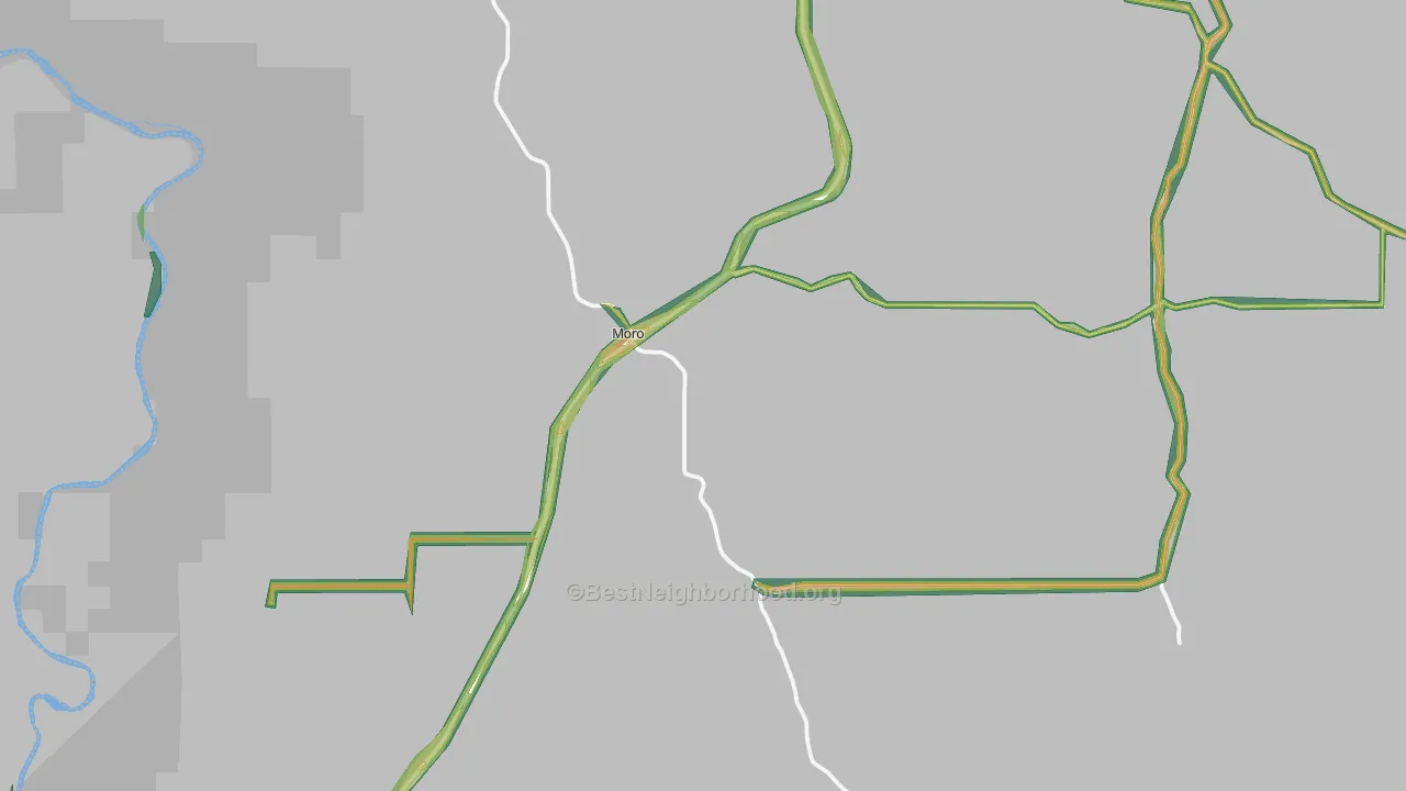 97039, OR Map of Noise Levels in 97039