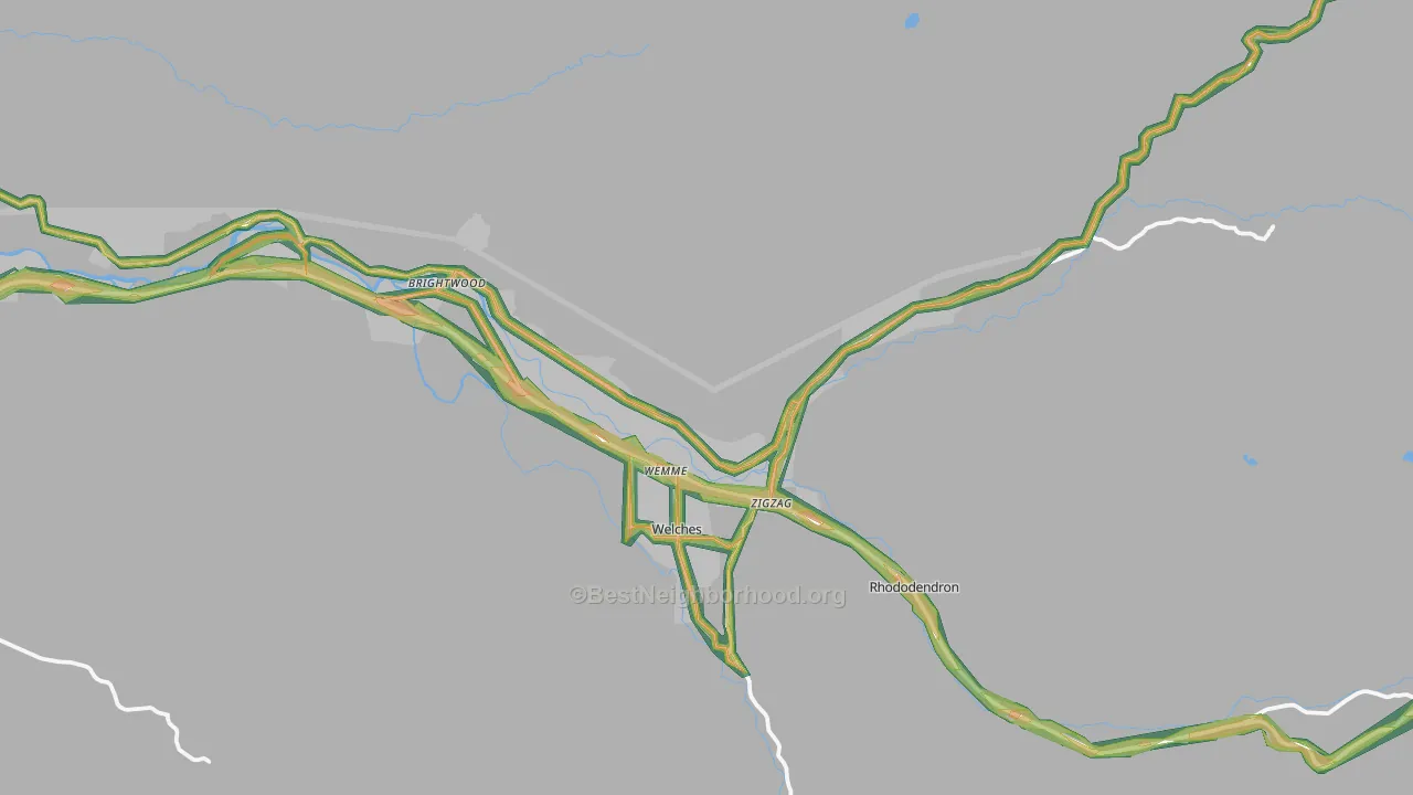 97049, OR Map of Noise Levels in 97049