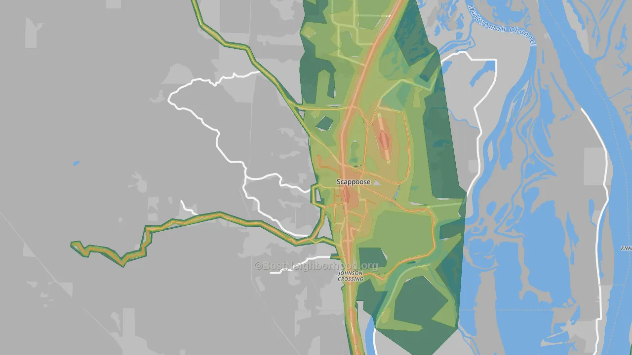 97056, OR Map of Noise Levels in 97056