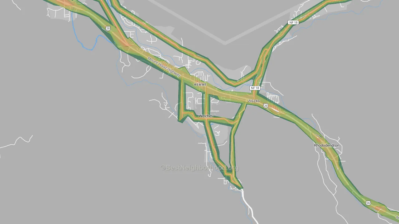 97067, OR Map of Noise Levels in 97067