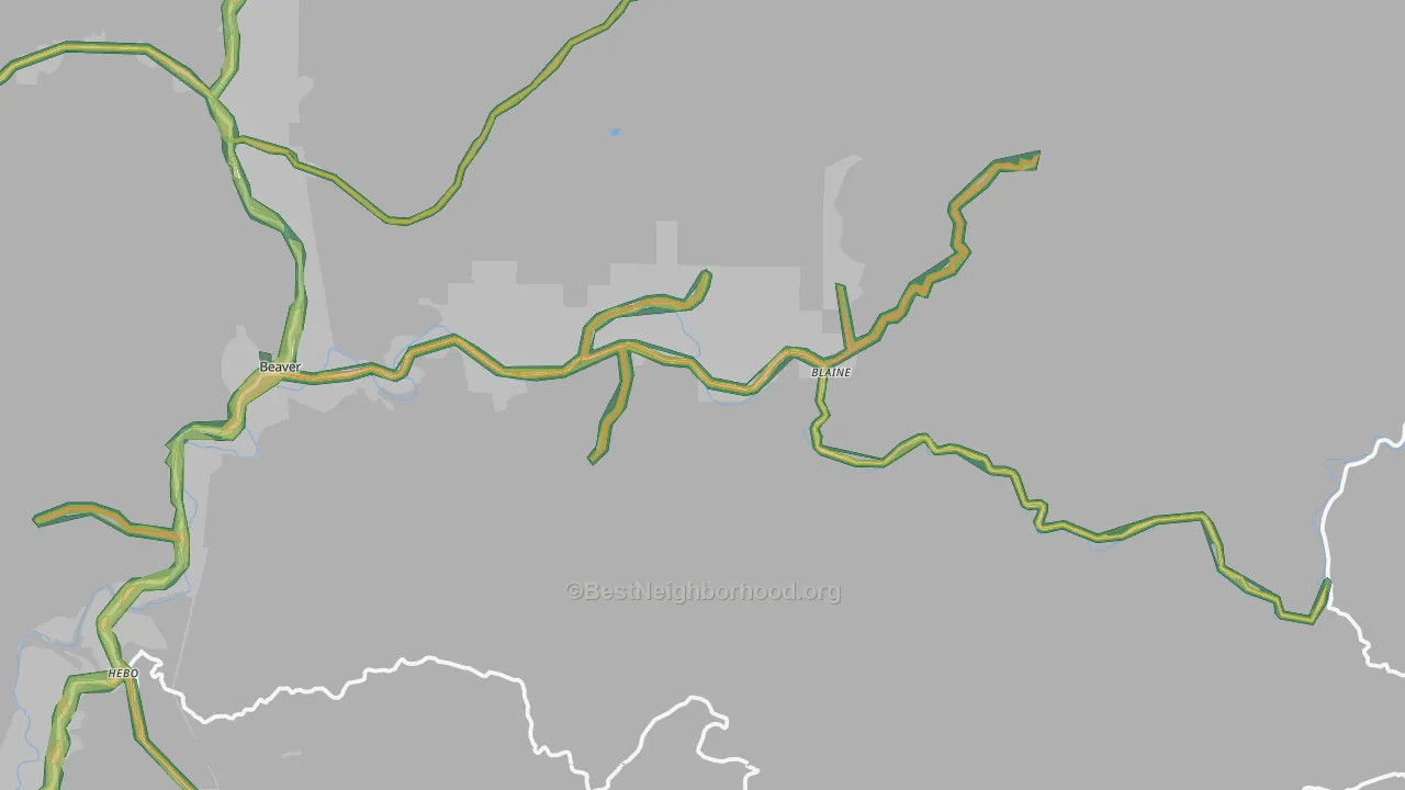 97108, OR Map of Noise Levels in 97108