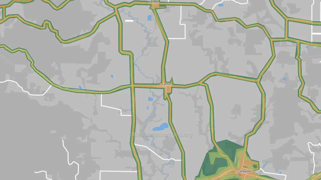 97111, OR Map of Noise Levels in 97111