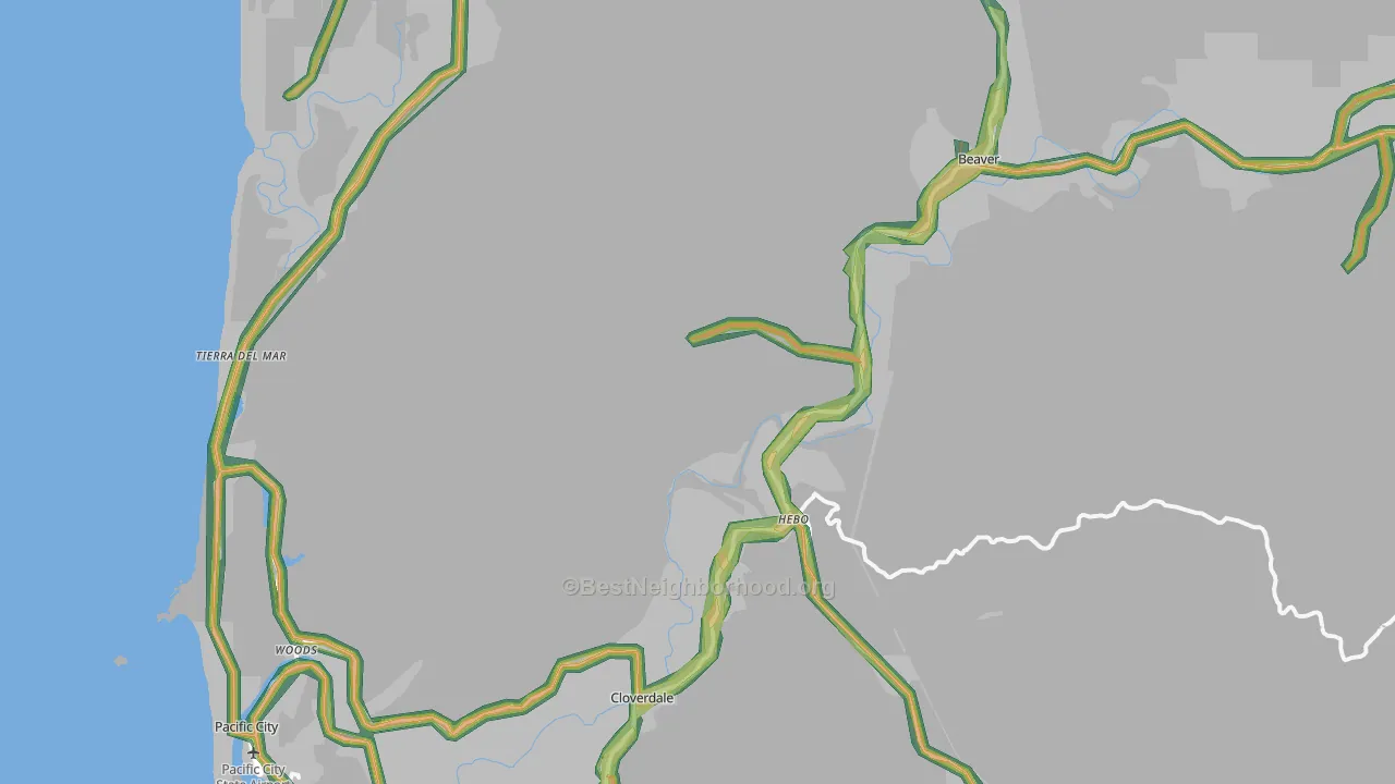 97112, OR Map of Noise Levels in 97112