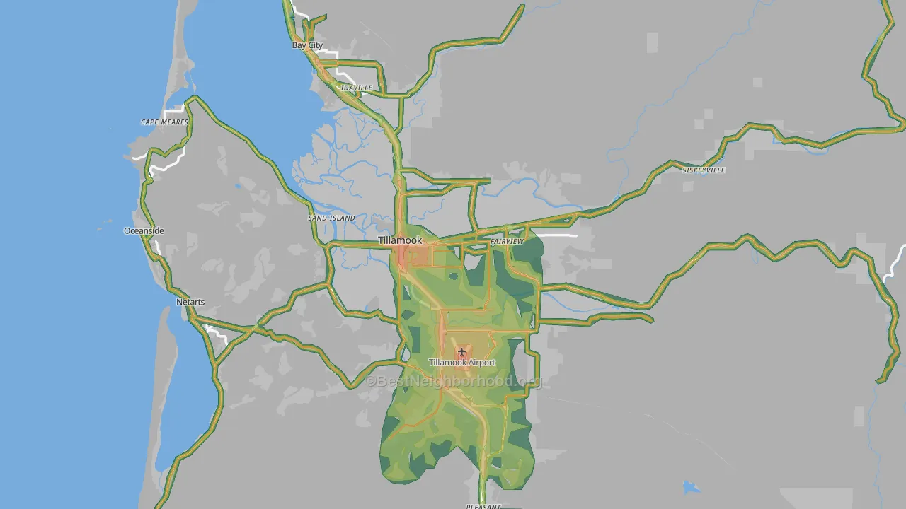 97141, OR Map of Noise Levels in 97141