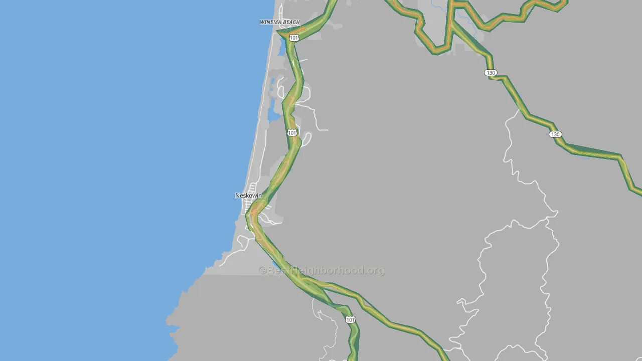 97149, OR Map of Noise Levels in 97149