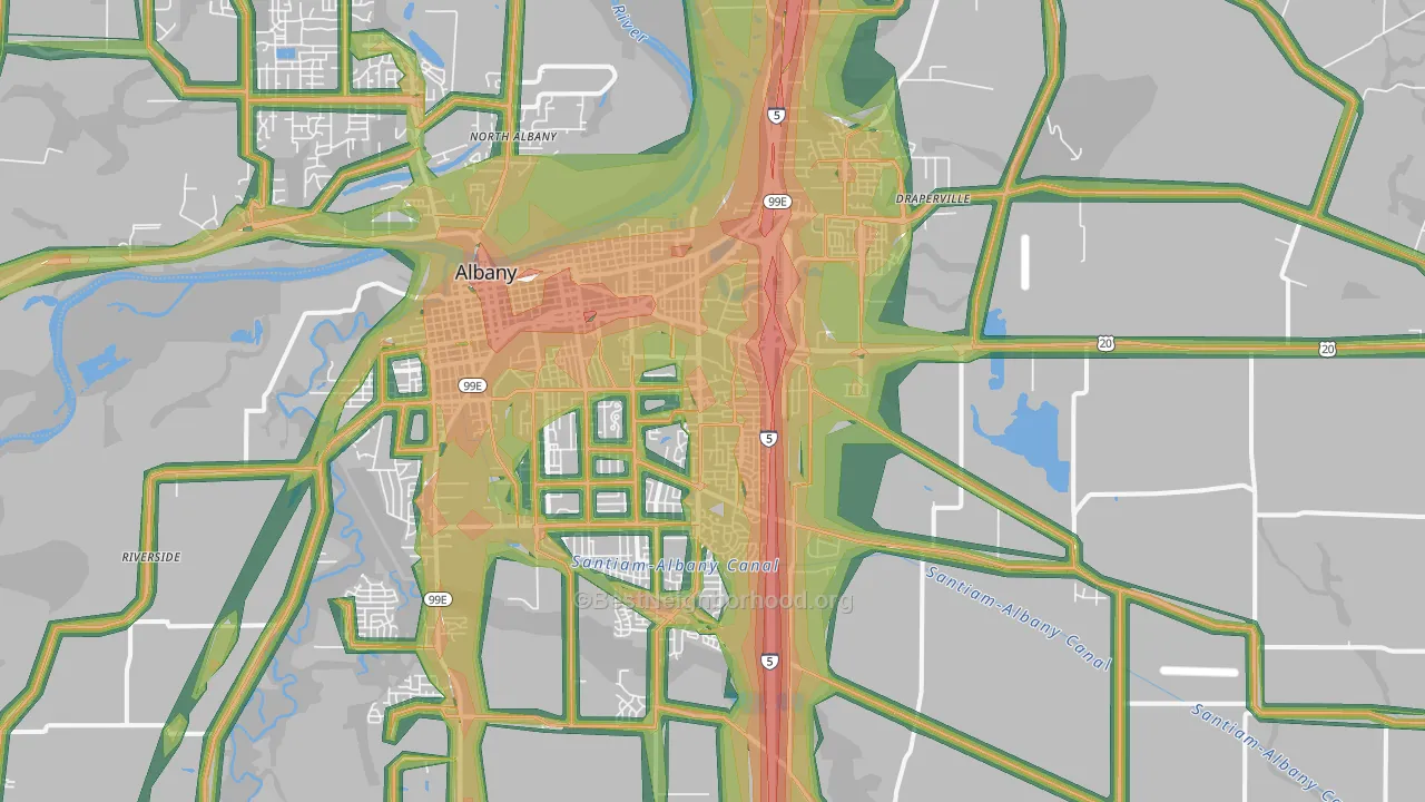 97322, OR Map of Noise Levels in 97322
