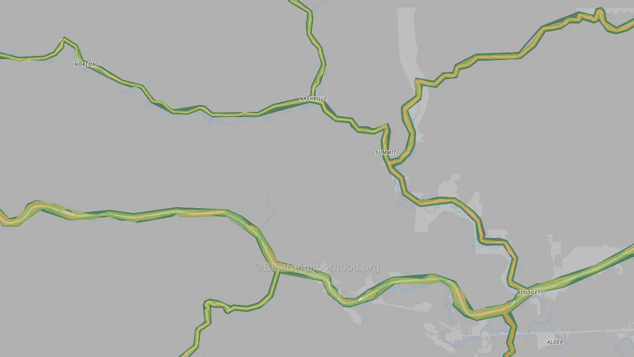 97326, OR Map of Noise Levels in 97326