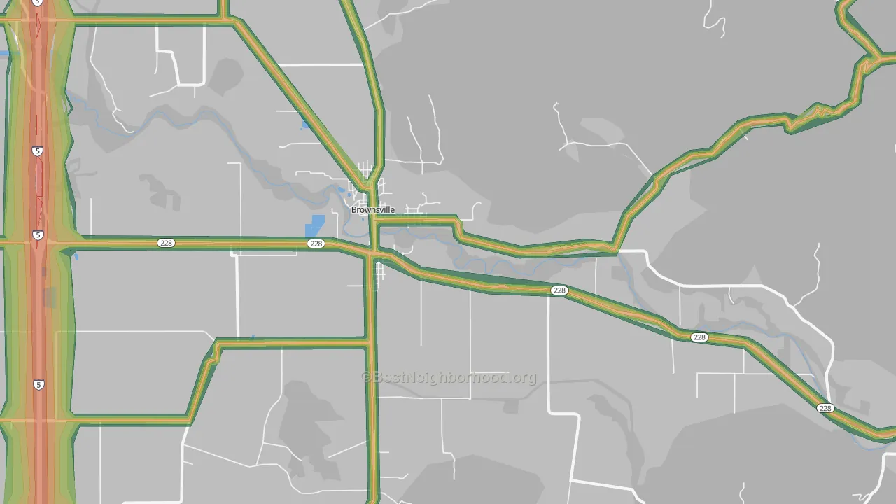 97327, OR Map of Noise Levels in 97327