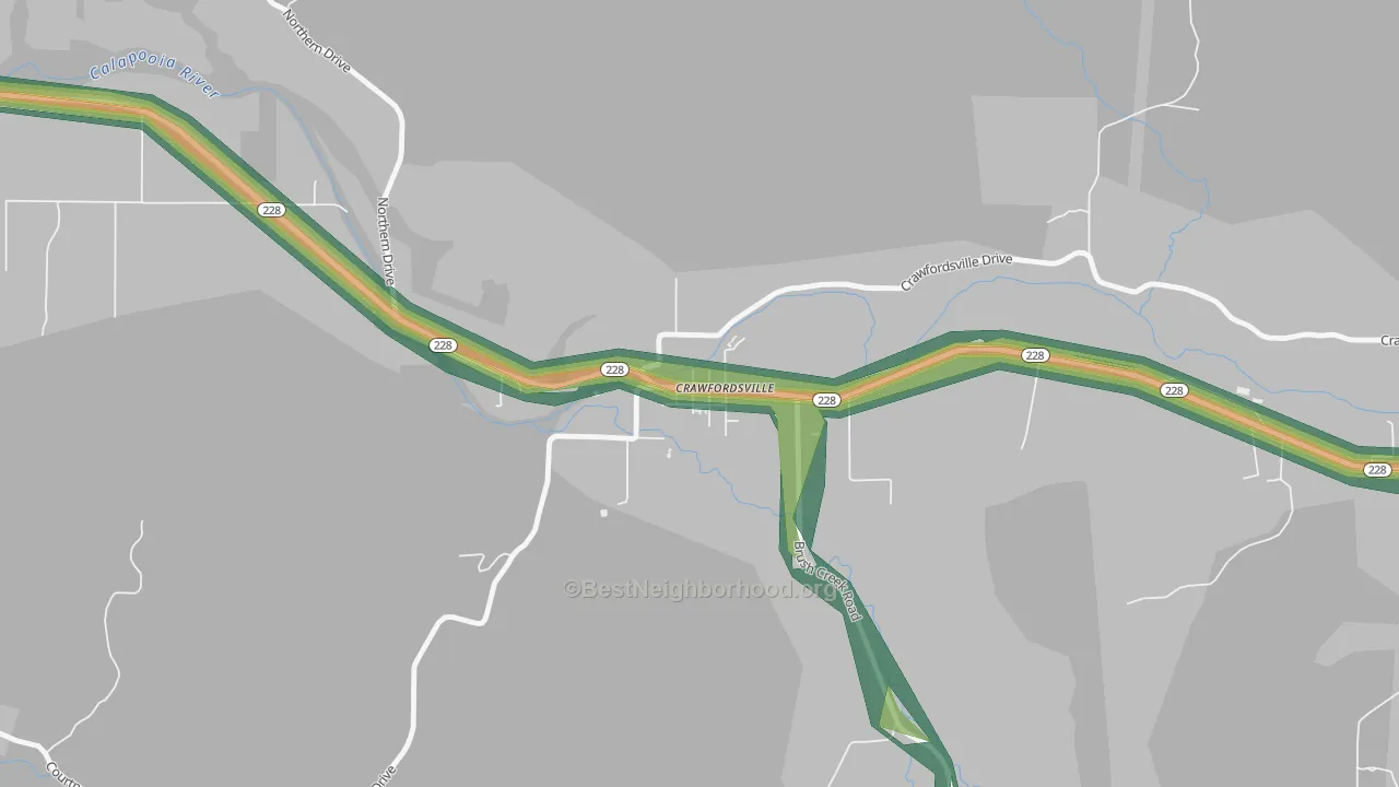 97336, OR Map of Noise Levels in 97336