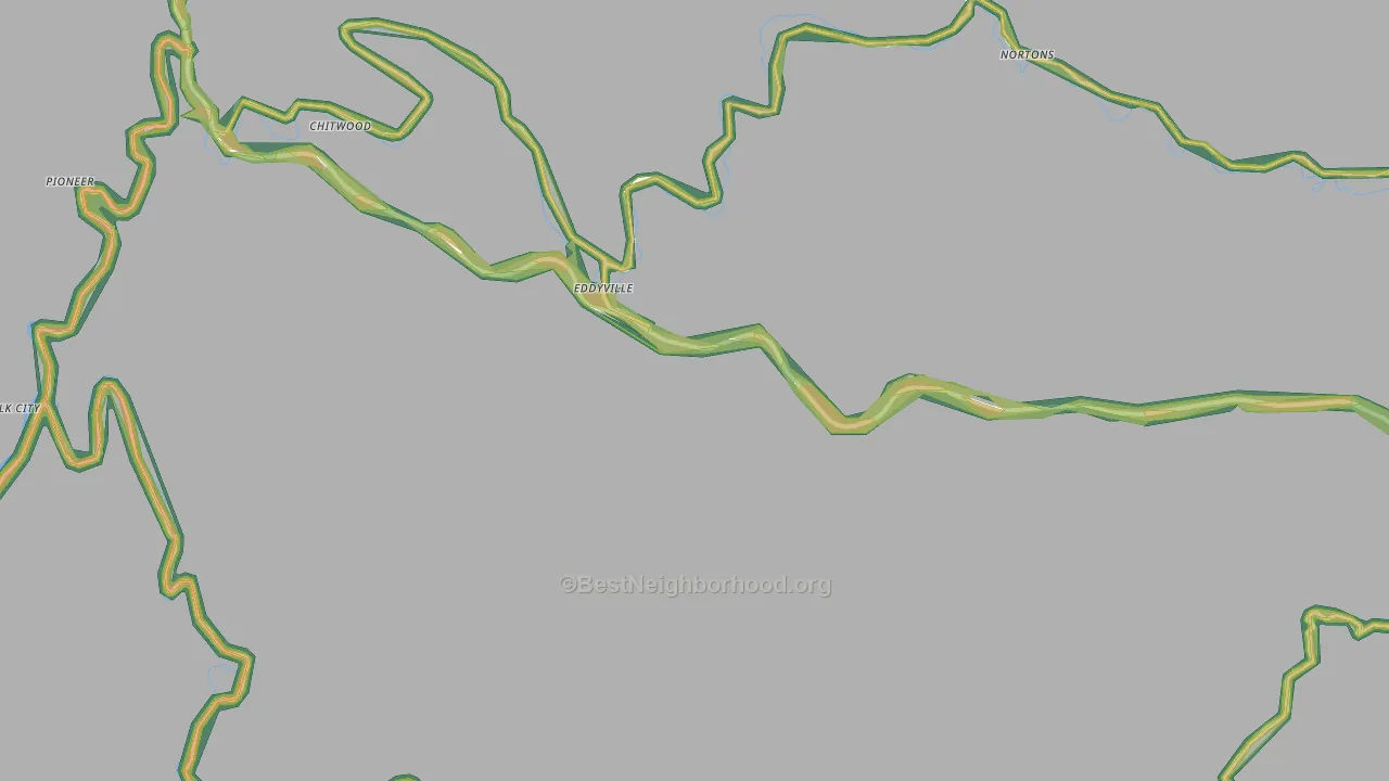 97343, OR Map of Noise Levels in 97343