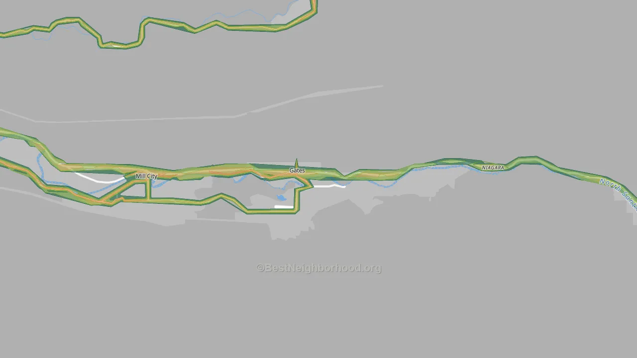 97346, OR Map of Noise Levels in 97346