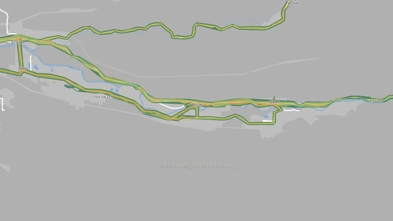 97360, OR Map of Noise Levels in 97360