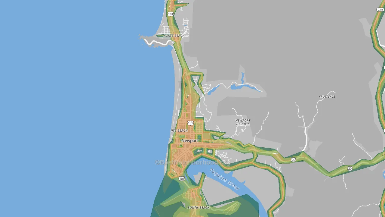 97365, OR Map of Noise Levels in 97365