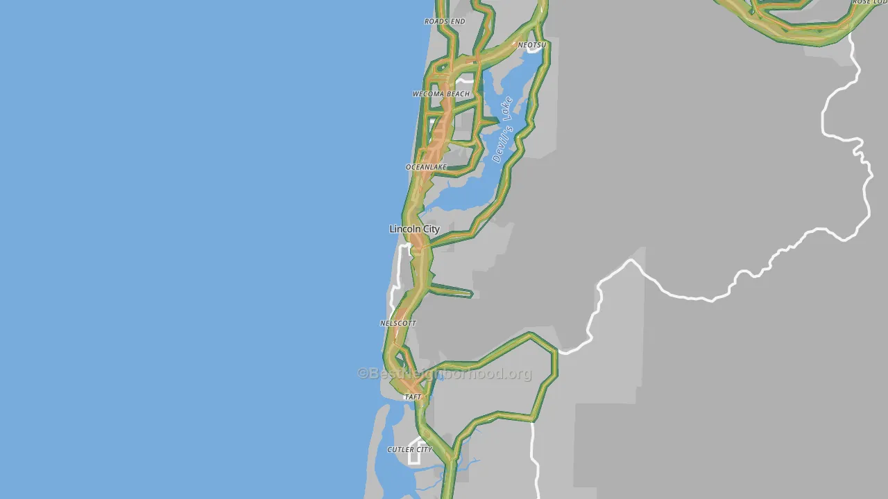 97367, OR Map of Noise Levels in 97367