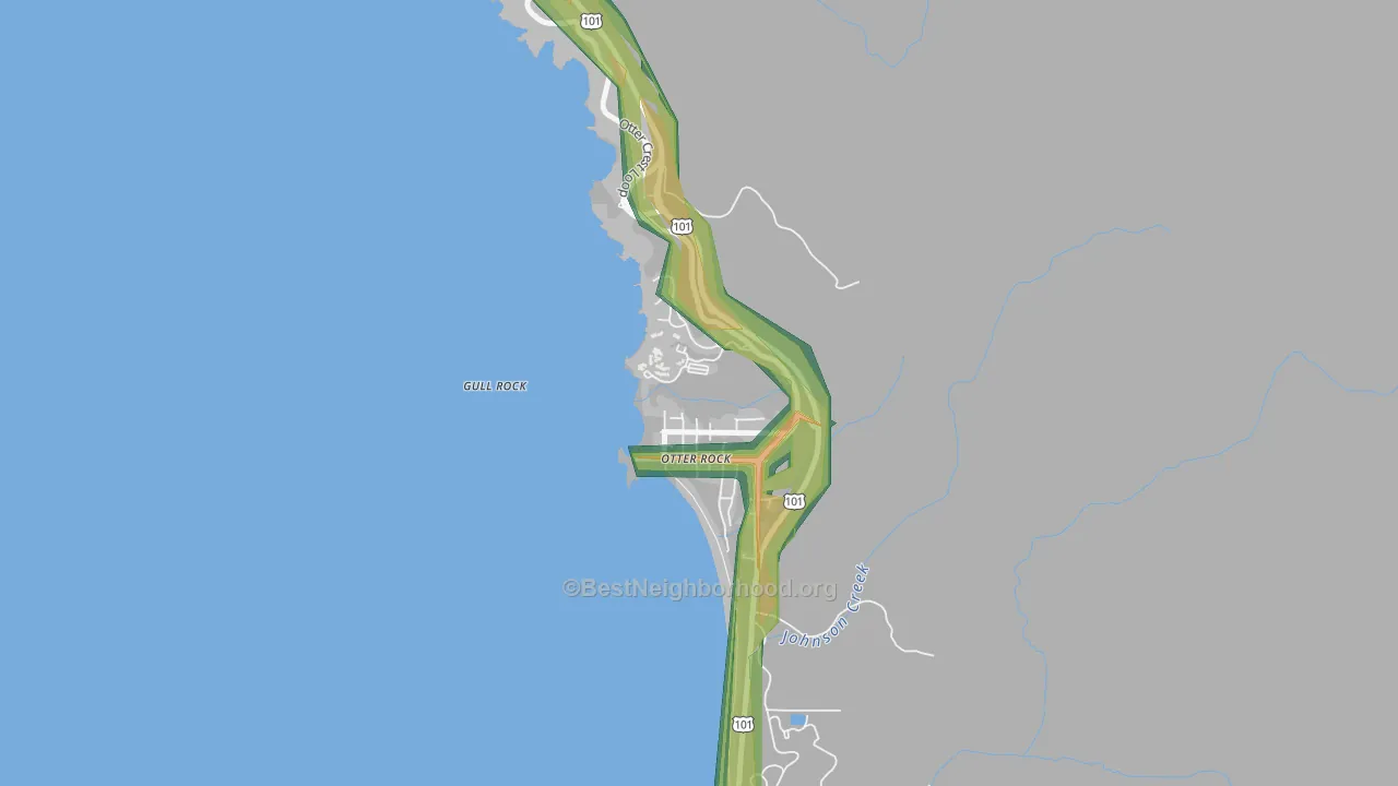97369, OR Map of Noise Levels in 97369