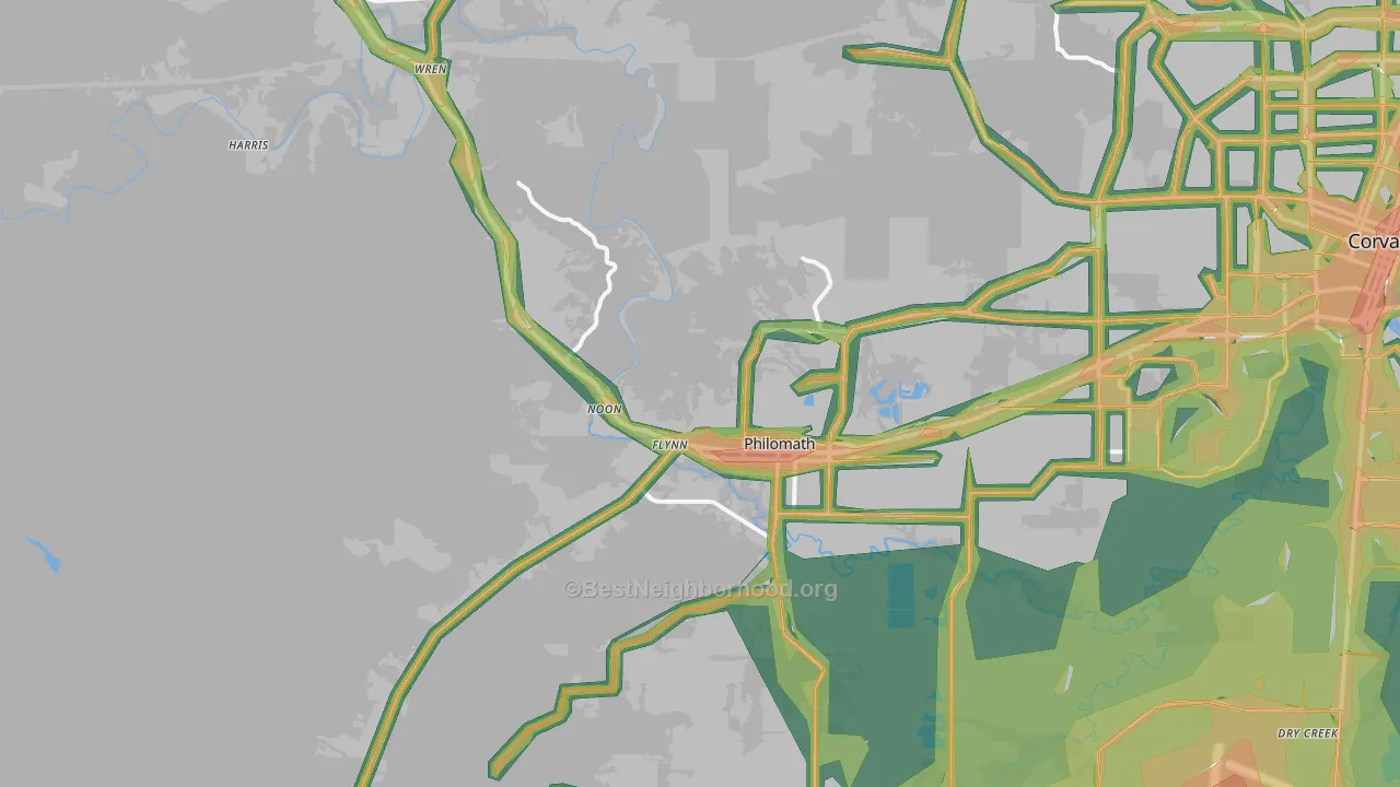 97370, OR Map of Noise Levels in 97370