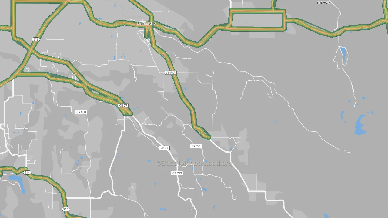 97375, OR Map of Noise Levels in 97375
