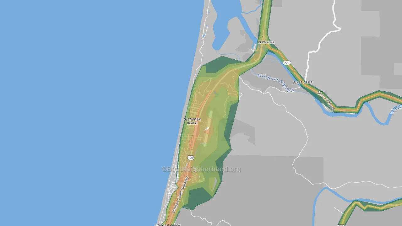 97388, OR Map of Noise Levels in 97388